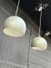 2 round metal pendant lights, Sweden 1980s
