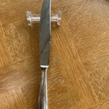 Two service knives in silver metal goldsmith Bertrand vintage