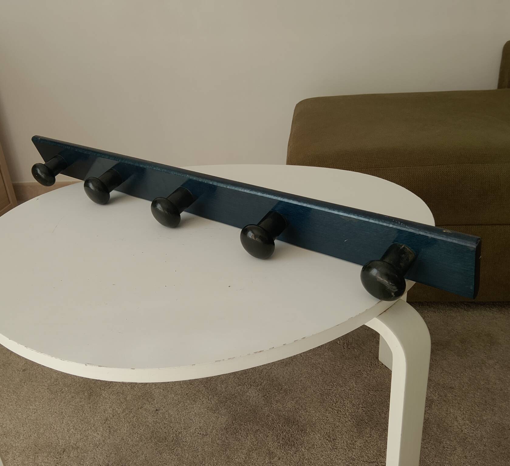 Vintage 1960s wall coat rack