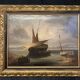 19th century oil on canvas, Low Tide, Framed Seascape