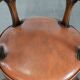 Classic and timeless cow leather and wooden Chesterfield office chair