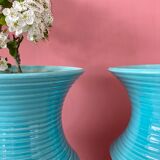 Set of two vintage art deco ceramic vases