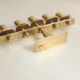 Rare mid-century modern brass candle hold from KARA Denmark 1960s.