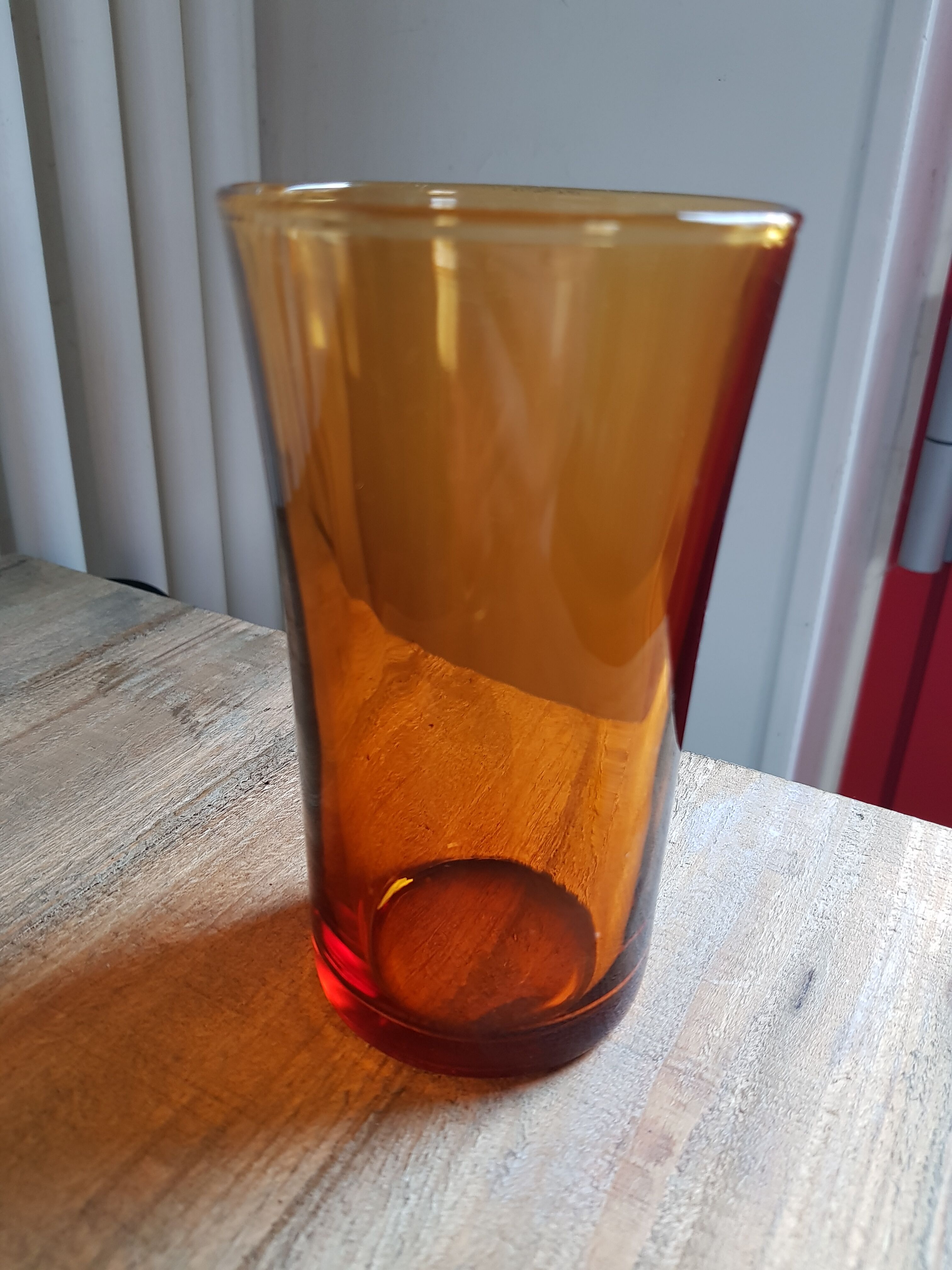 Set de 6 verres vintage en verre brun
