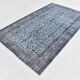 Turkish Rug All-Over Floral Pattern Light Blue Vintage Rug, 157x255Cm