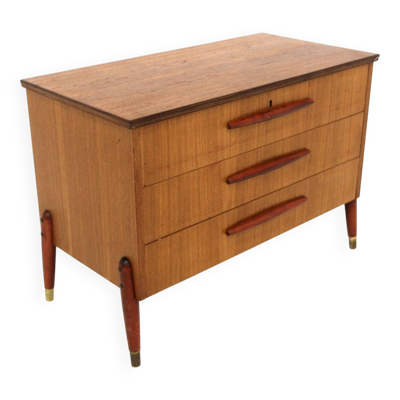 Commode scandinave en teck, Bröderna Gustavssons, Markaryd, Suède, 1960