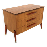 Scandinavian teak chest of drawers, Bröderna Gustavssons, Markaryd, Sweden, 1960