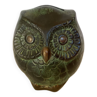 Brass owl money box