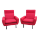 Pair of vintage armchairs with metal legs