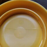 Vintage amber glass jar with yellow lid nescafe SNBP