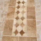 80s cowhide patchwork carpet