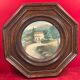 Original rustic mirror in moulded wood 40 cm