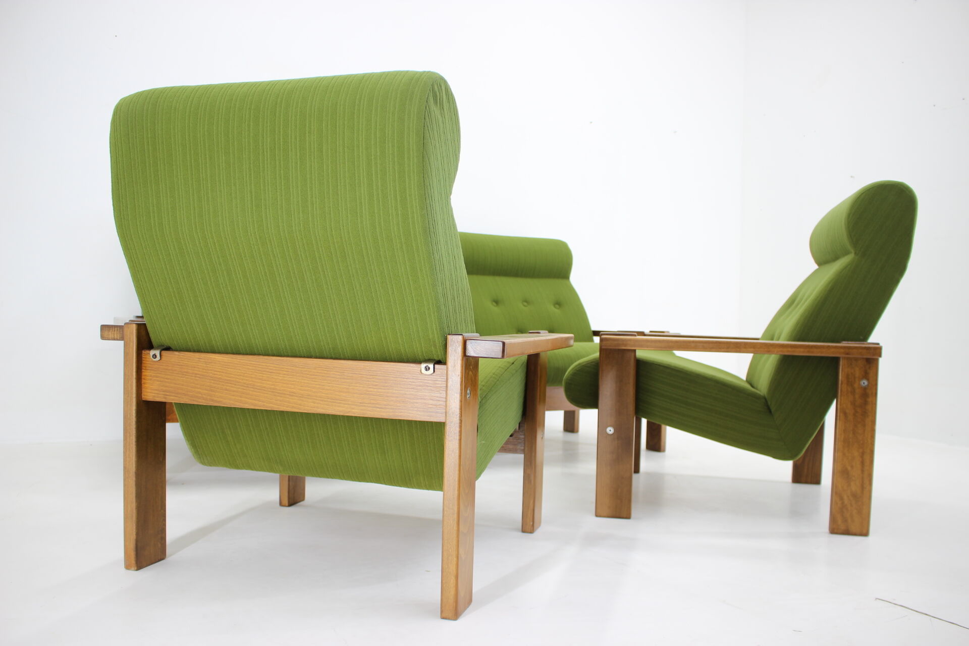 1970s Living Room Beech Set, Czechoslovakia