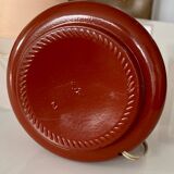 Ceramic rust bedside table lamp 1970 1980