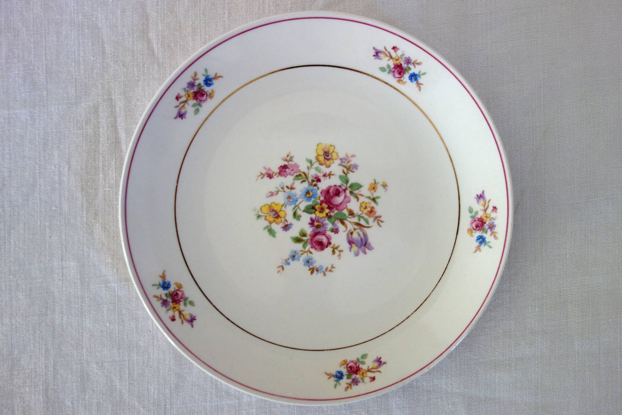 8 dessert plates Gien circa 1940