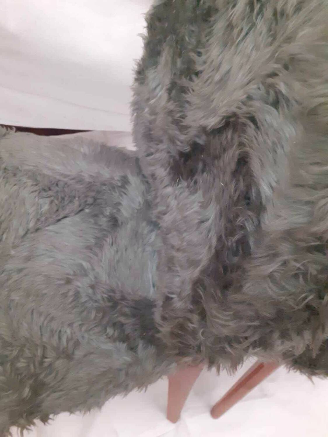 Pair of vintage furry chairs