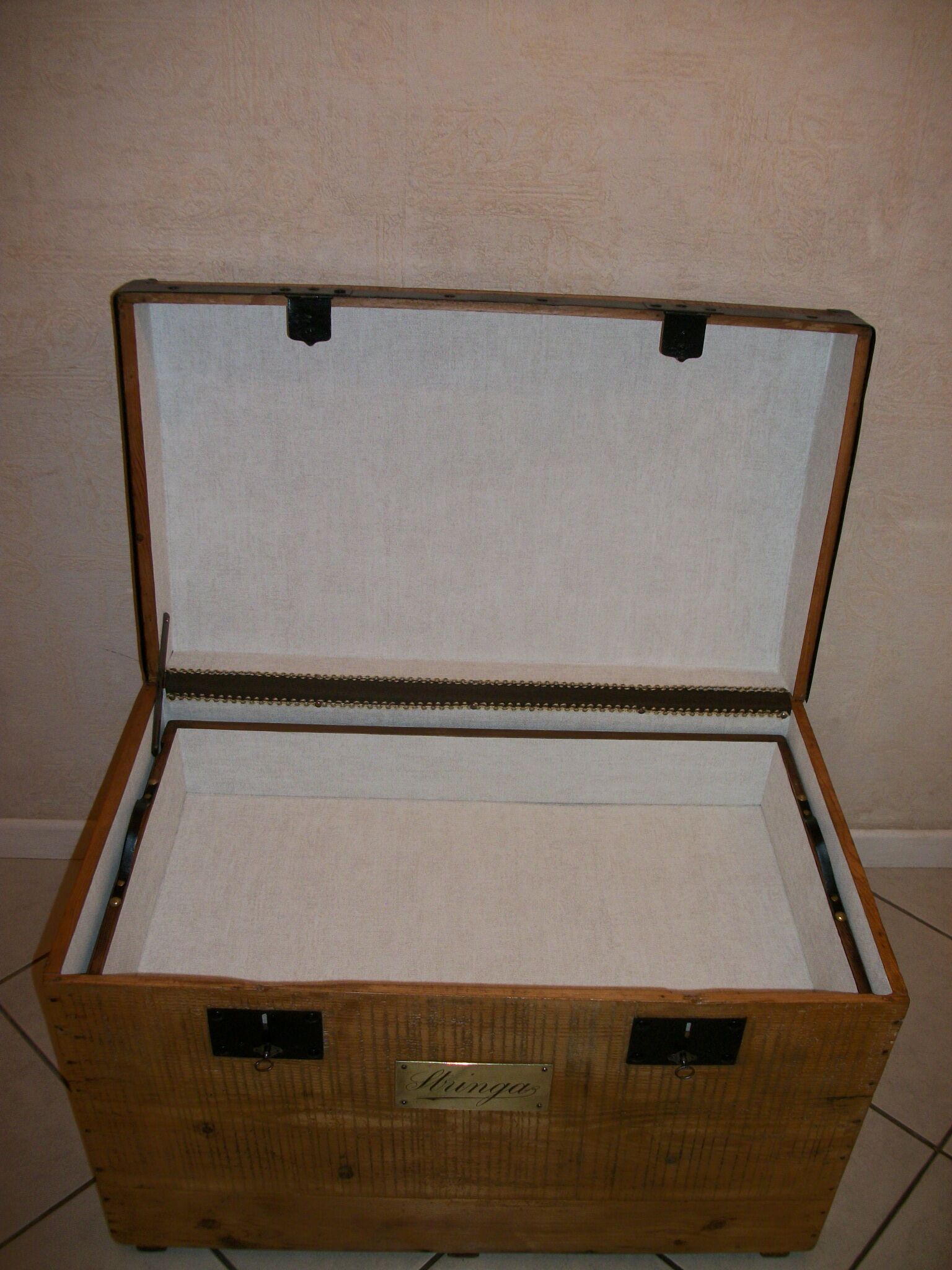 Coffre en bois malle de voyage