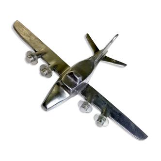 Maquette d'avion en fonte d'aluminium de style Art Déco