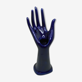 Vintage blue ceramic hand 1960