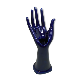 Vintage blue ceramic hand 1960