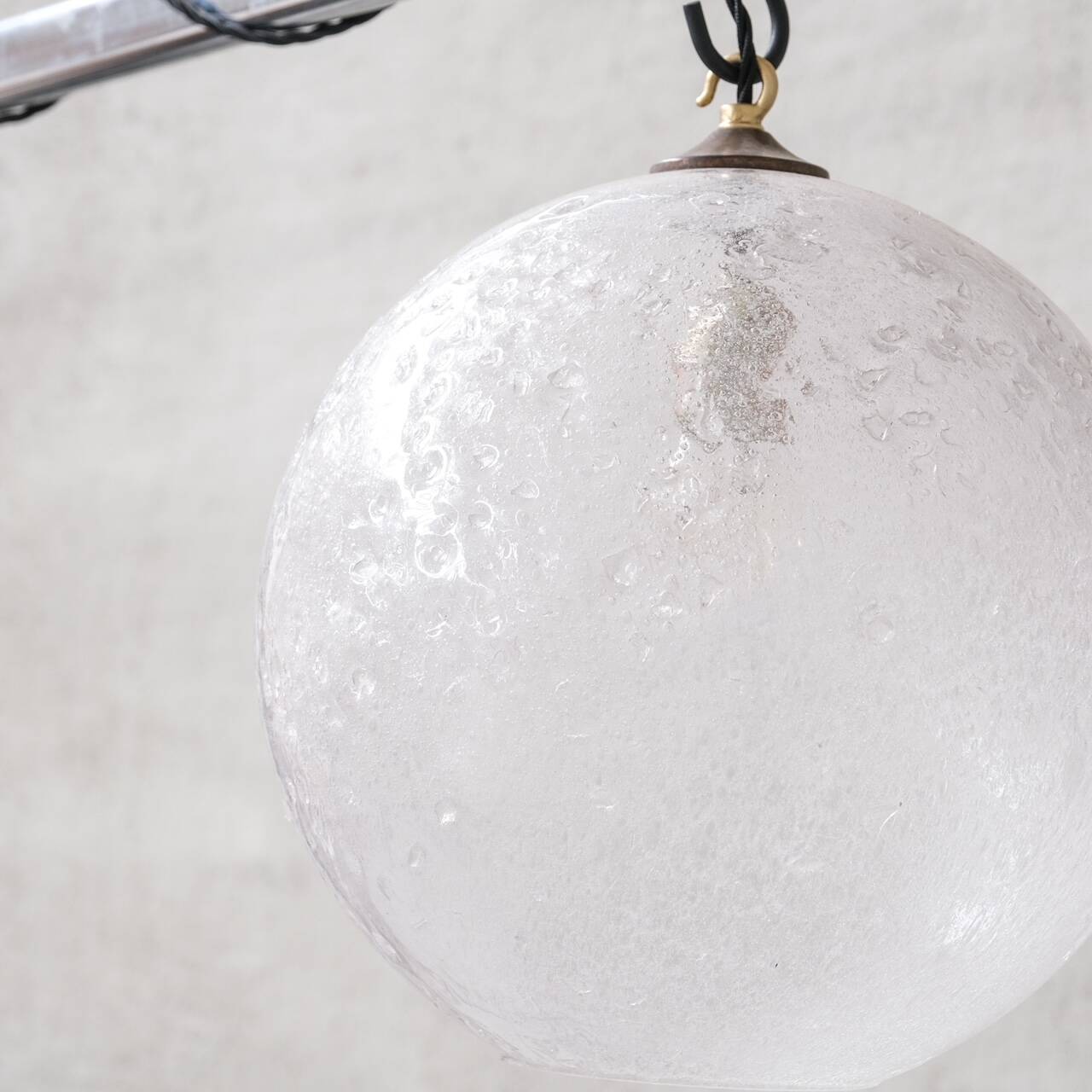 Italian Mid-Century 'Lava' Murano Glass Pendant Light