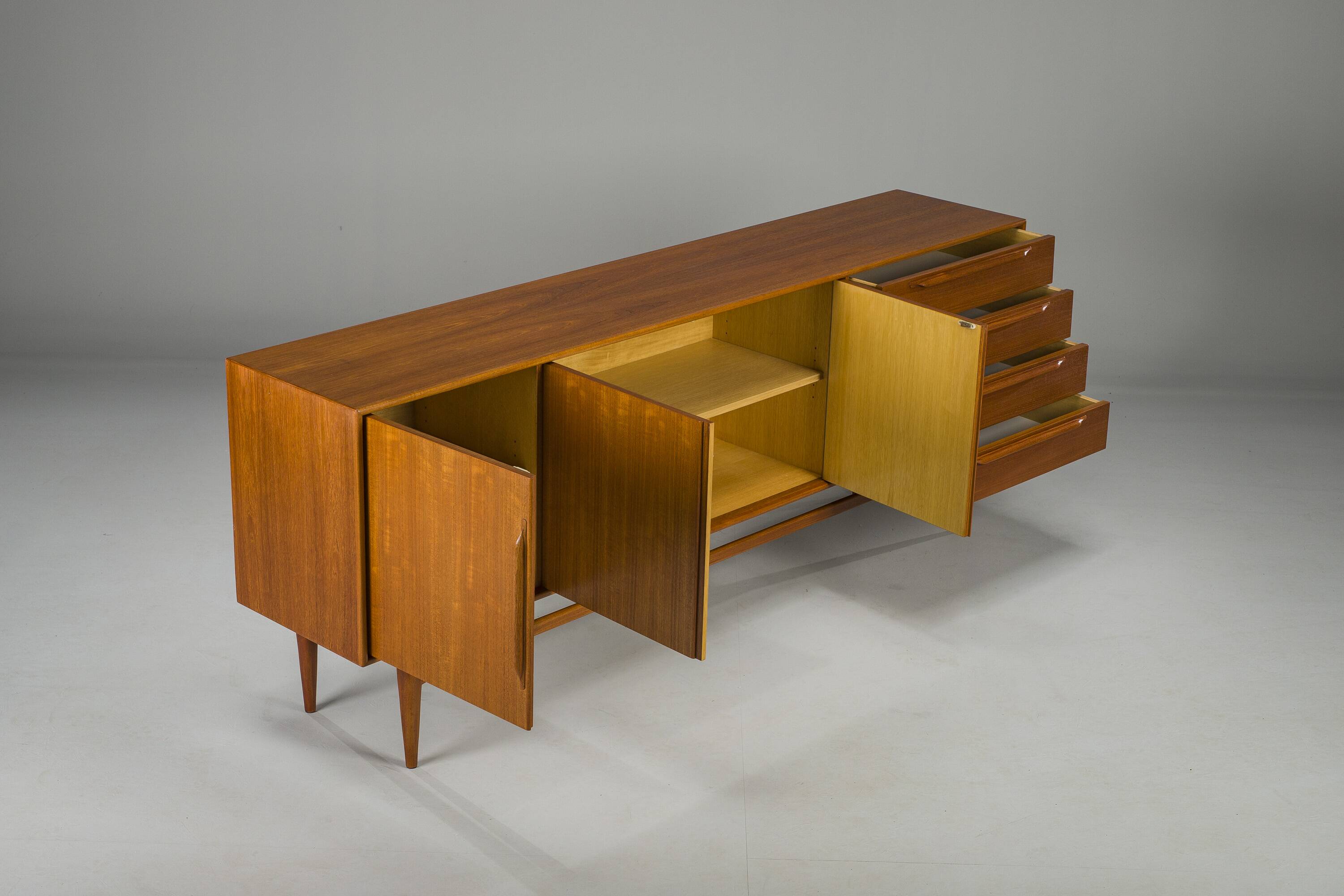 Mid-Century Type 214 Sideboard in Teak by Heinrich Riestenpatt for RT Möbel
