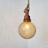 Vintage glass pendant light by Hustadt Leuchten, 1960s