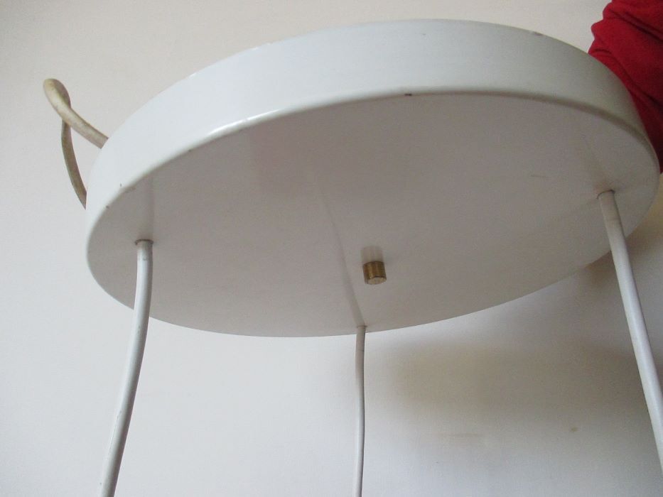 Orange suspension 70's glass 3-globe