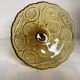 Footed plate sun moulded glass yellow
