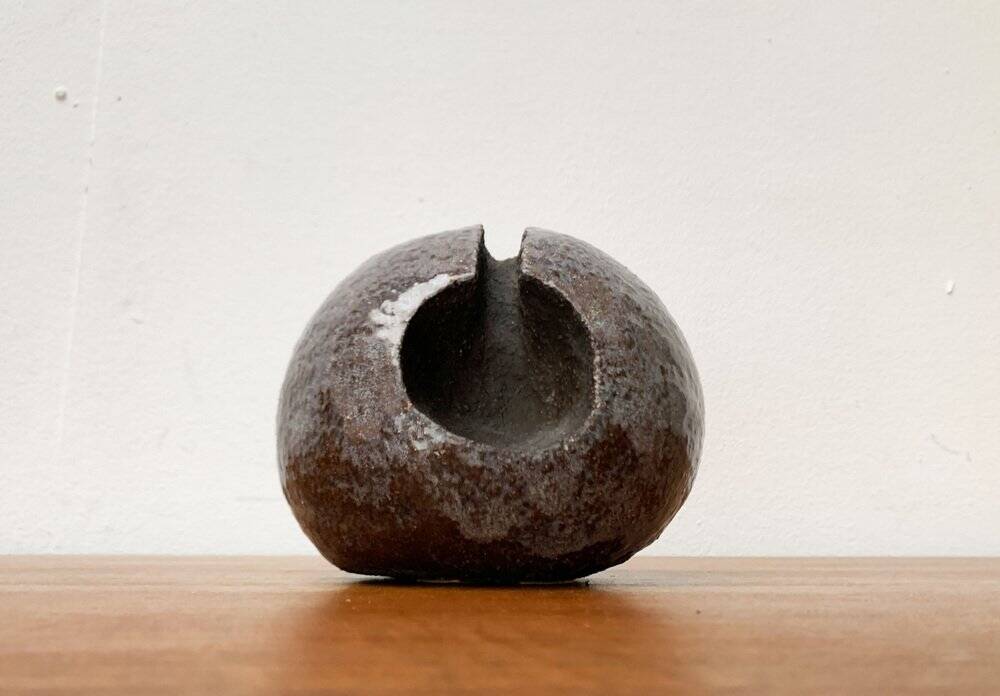 Brutalist mid-century studio pottery art sculpture from the 1960s.