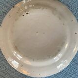 Large plates or dishes 19th century floral decoration