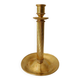 Brass candle holder, twisted effect