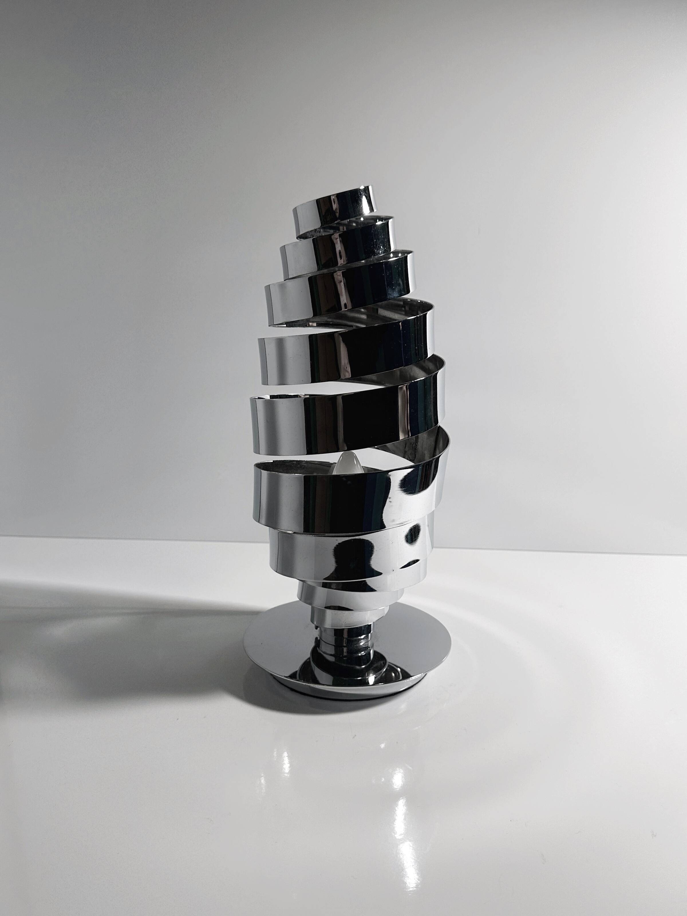 Vintage space age chrome table lamp Sputnik Mid Century 60s 70s