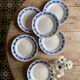 Set of 6 vintage flat plates