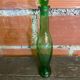 Old Green Bubble Glass Carafe Bottle with Vintage Stopper
