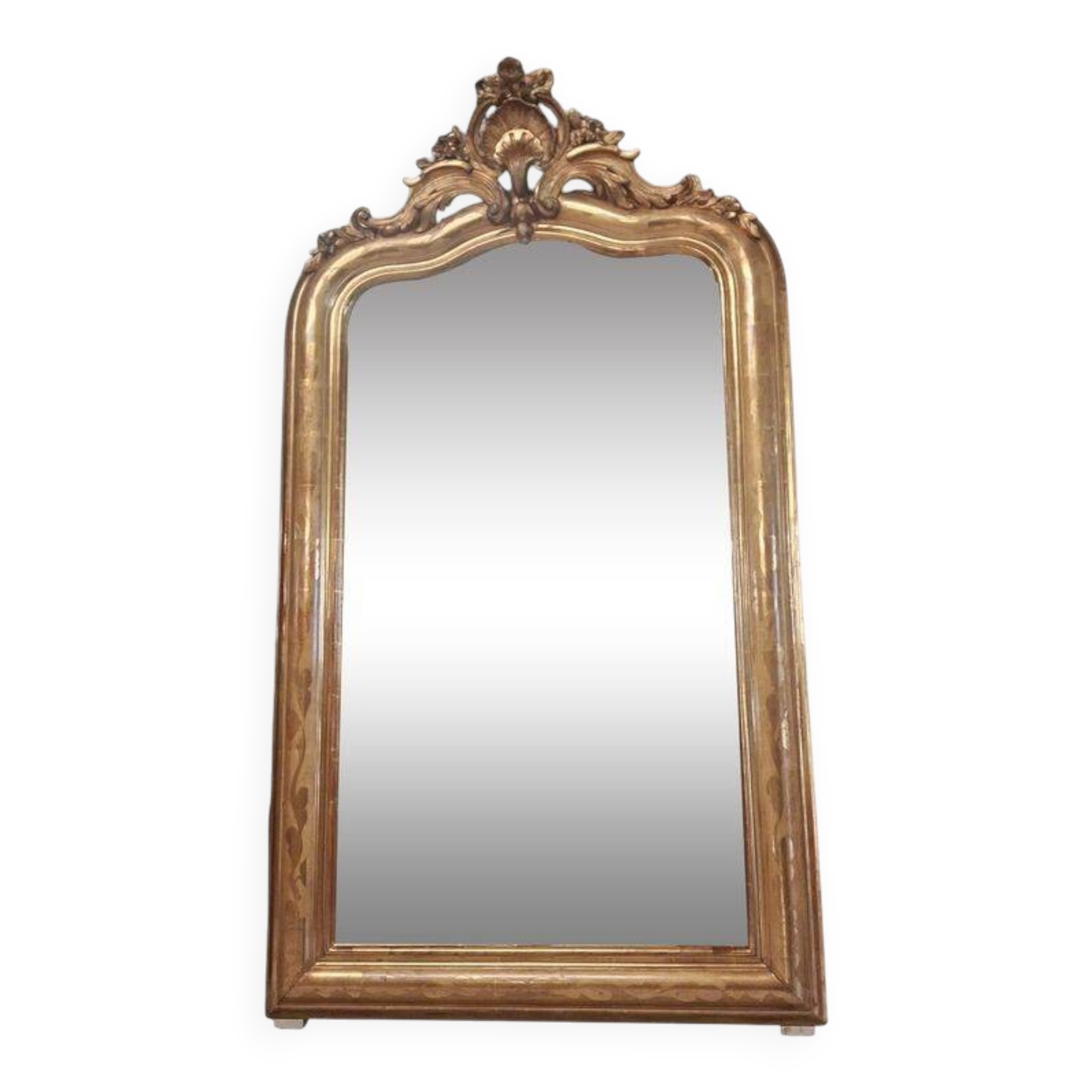 Louis Philippe mirror with pediment 141 x 80