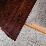 Midcentury Danish extendable round dining table in rosewood by VV Møbler 1960s