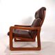 Fauteuil en cuir teck EMC, 1960