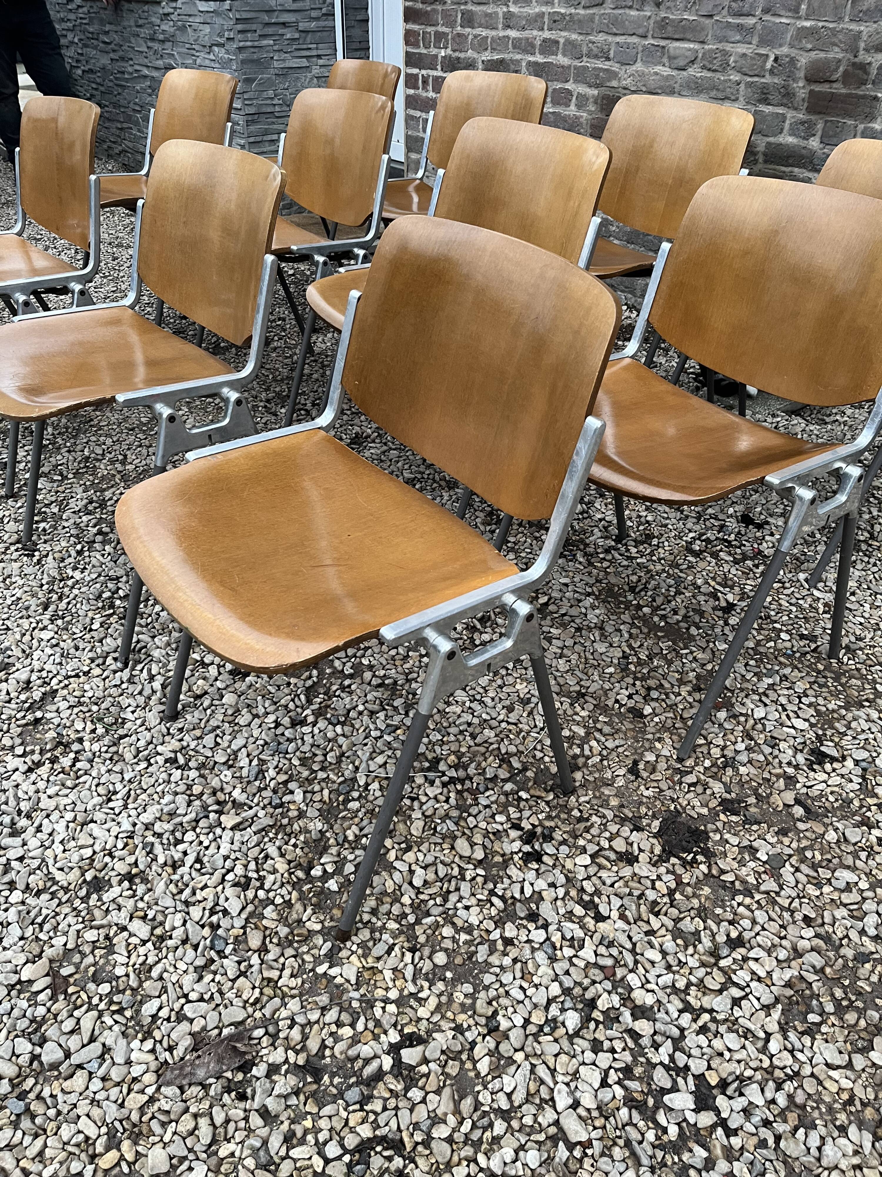 Set of 12 DSC 106 chairs by Giancarlo Piretti for Castelli
