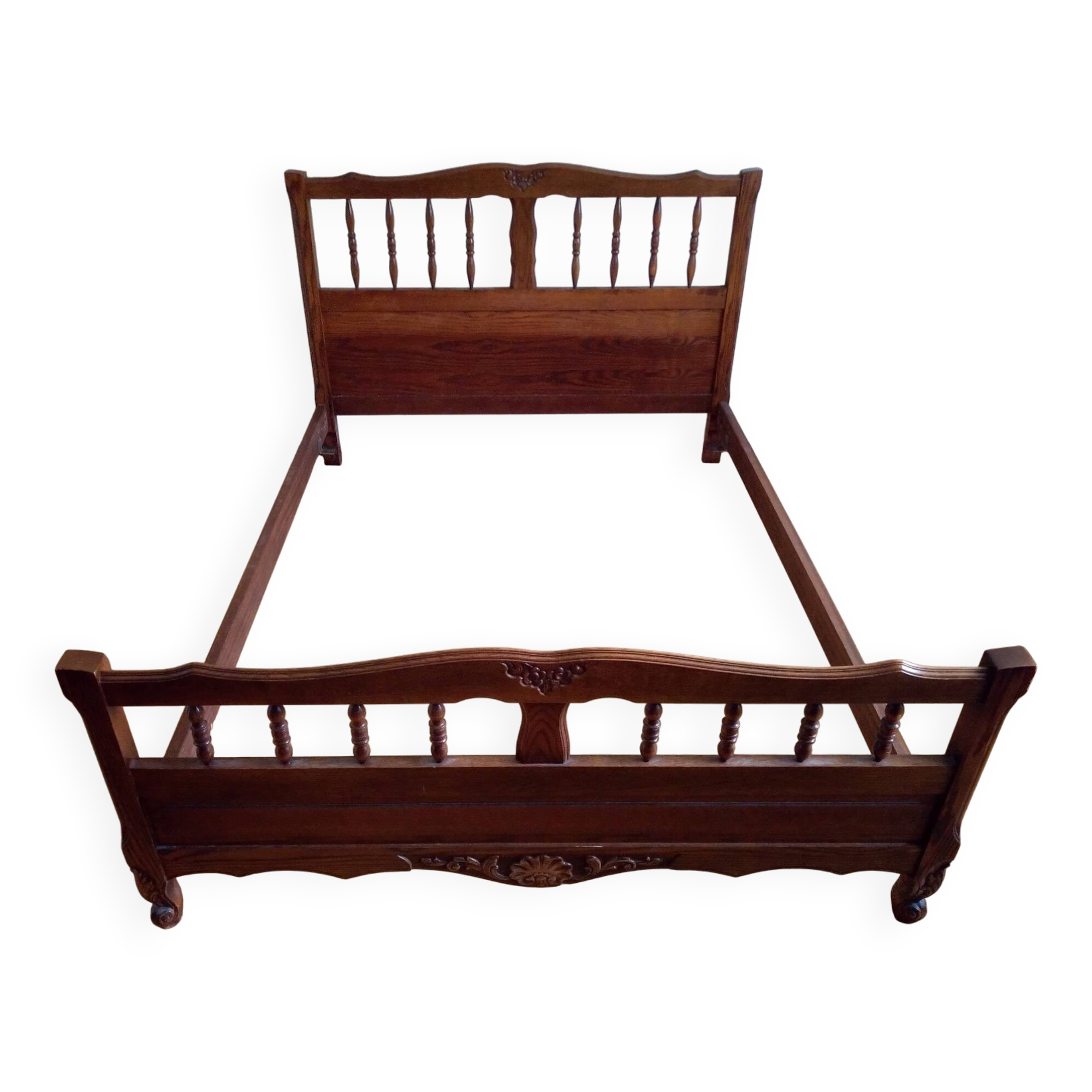 140 x 190 oak bed from the 70s
