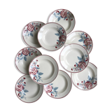 Set of 10 vintage plates