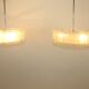 2 ice hanging lamps Doria Leuchten silver 40 cm