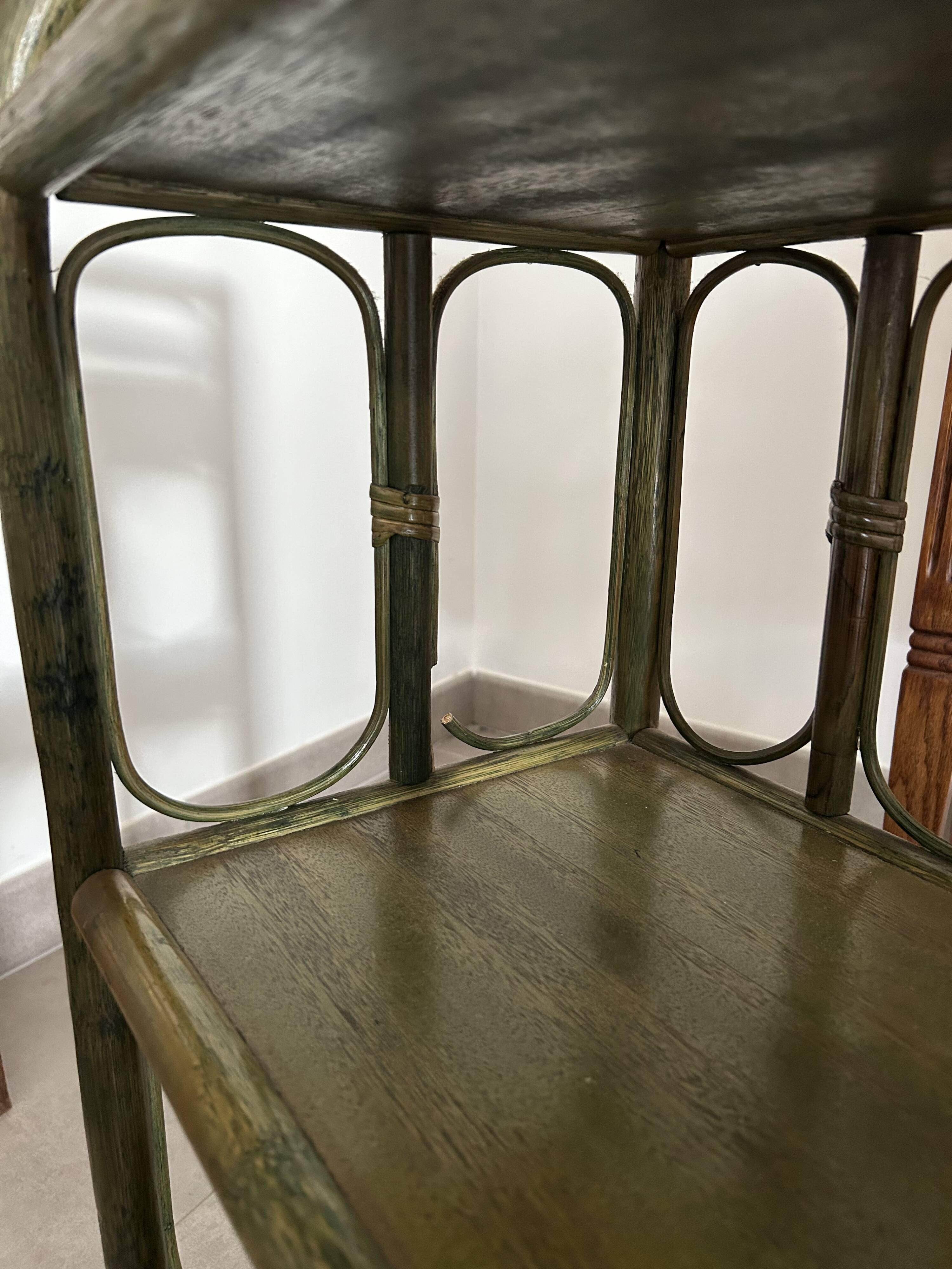 Rattan bedside table