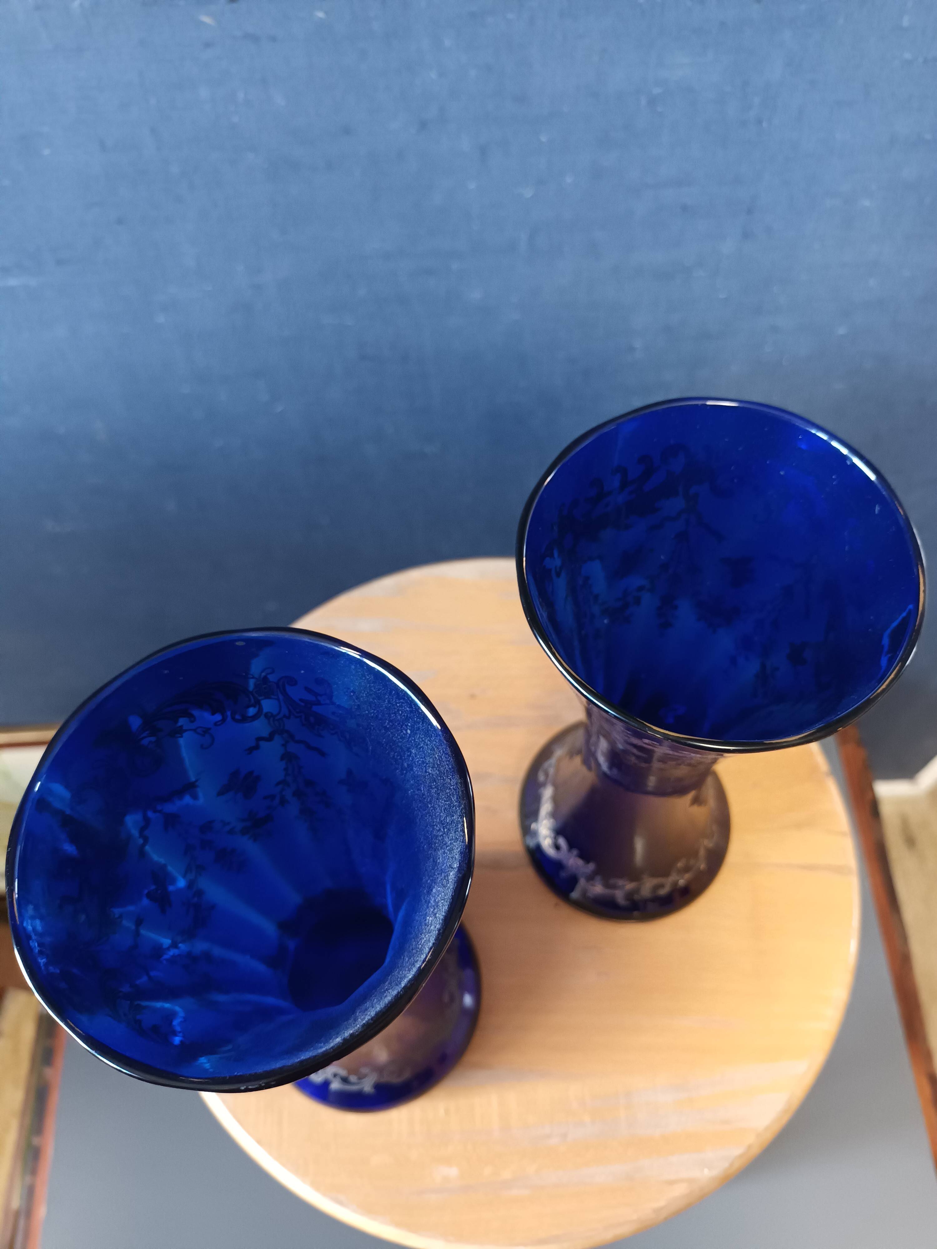 Pair of Sèvres crystal vase