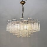 Chandelier en verre de Murano Tronchi des années 1970