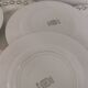 Set of 8 flat plates earth of iron st Amand n°6009