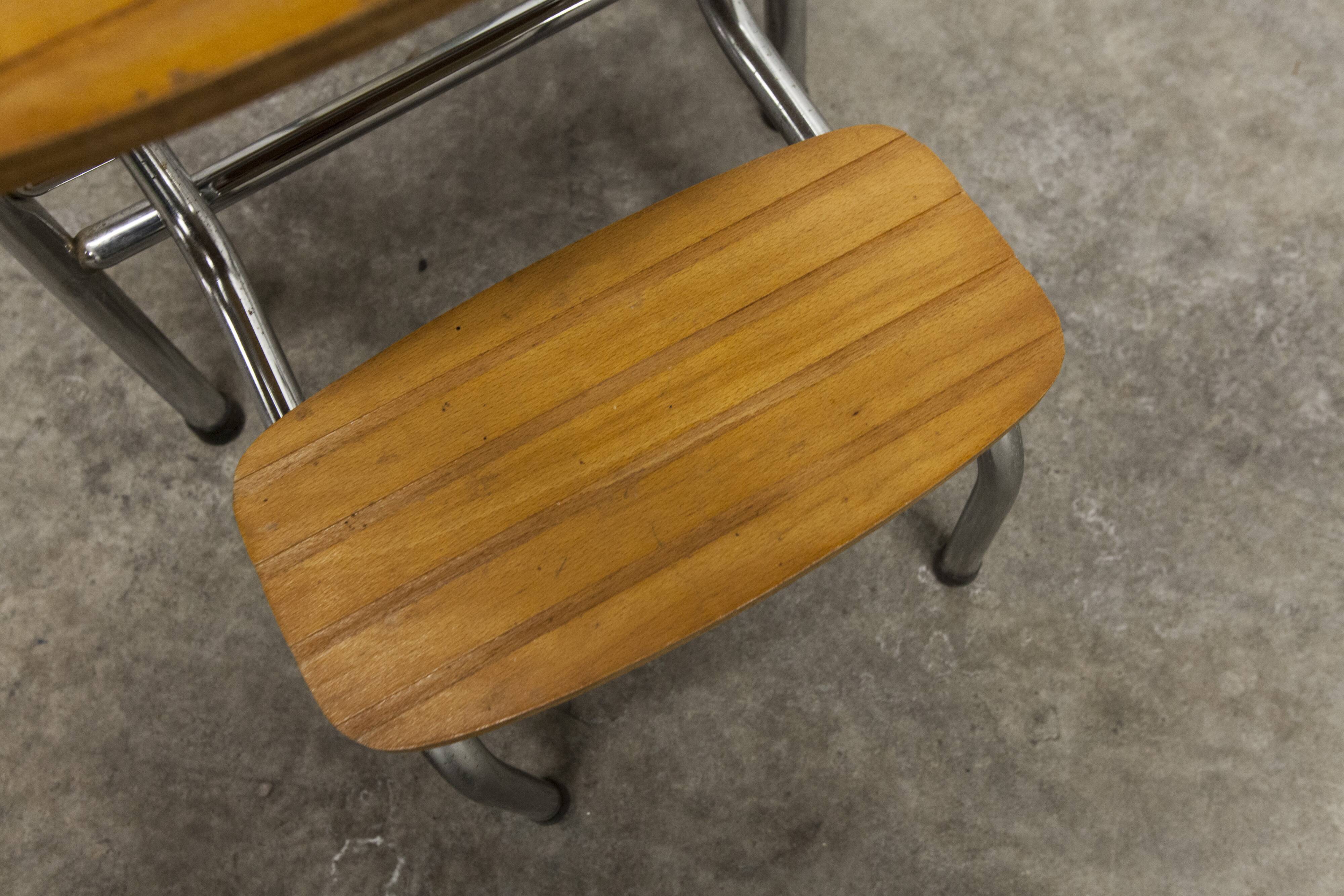 Stepladder stool 3 steps formica 1970