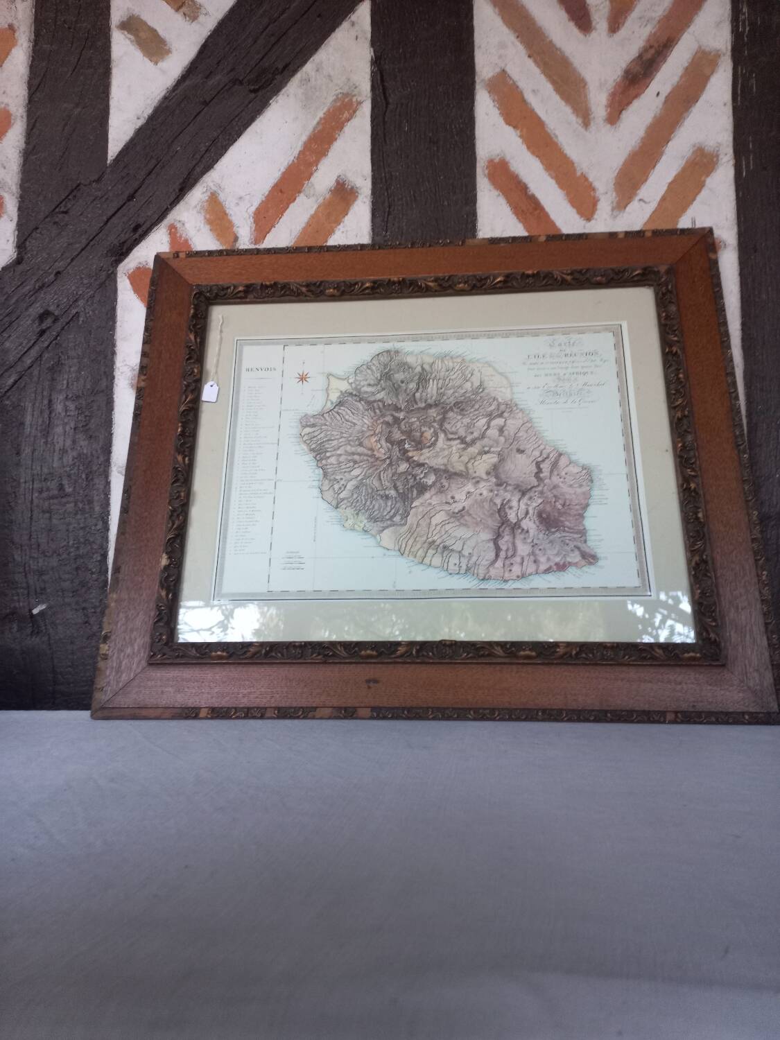 Tableau carte île de la Réunion