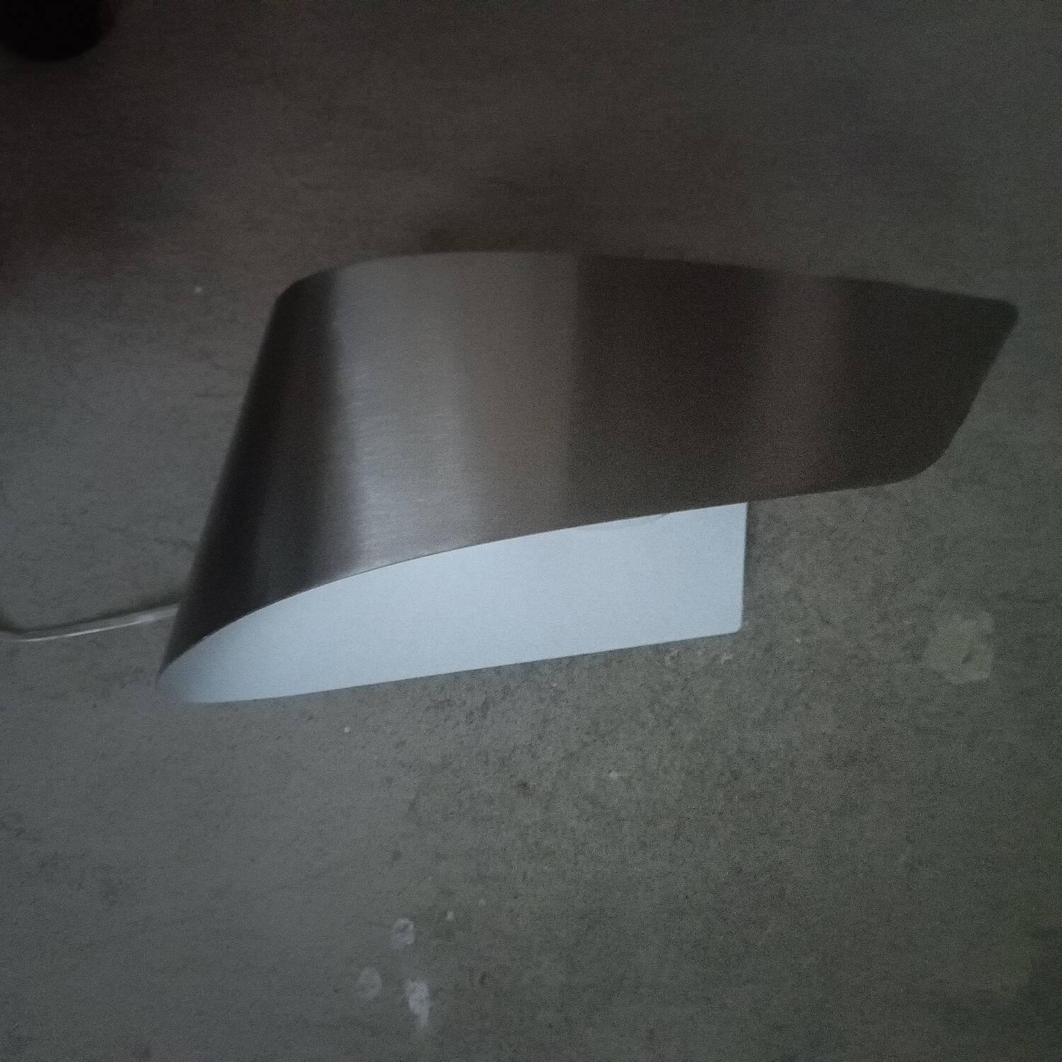 Brushed steel wall light Space Age