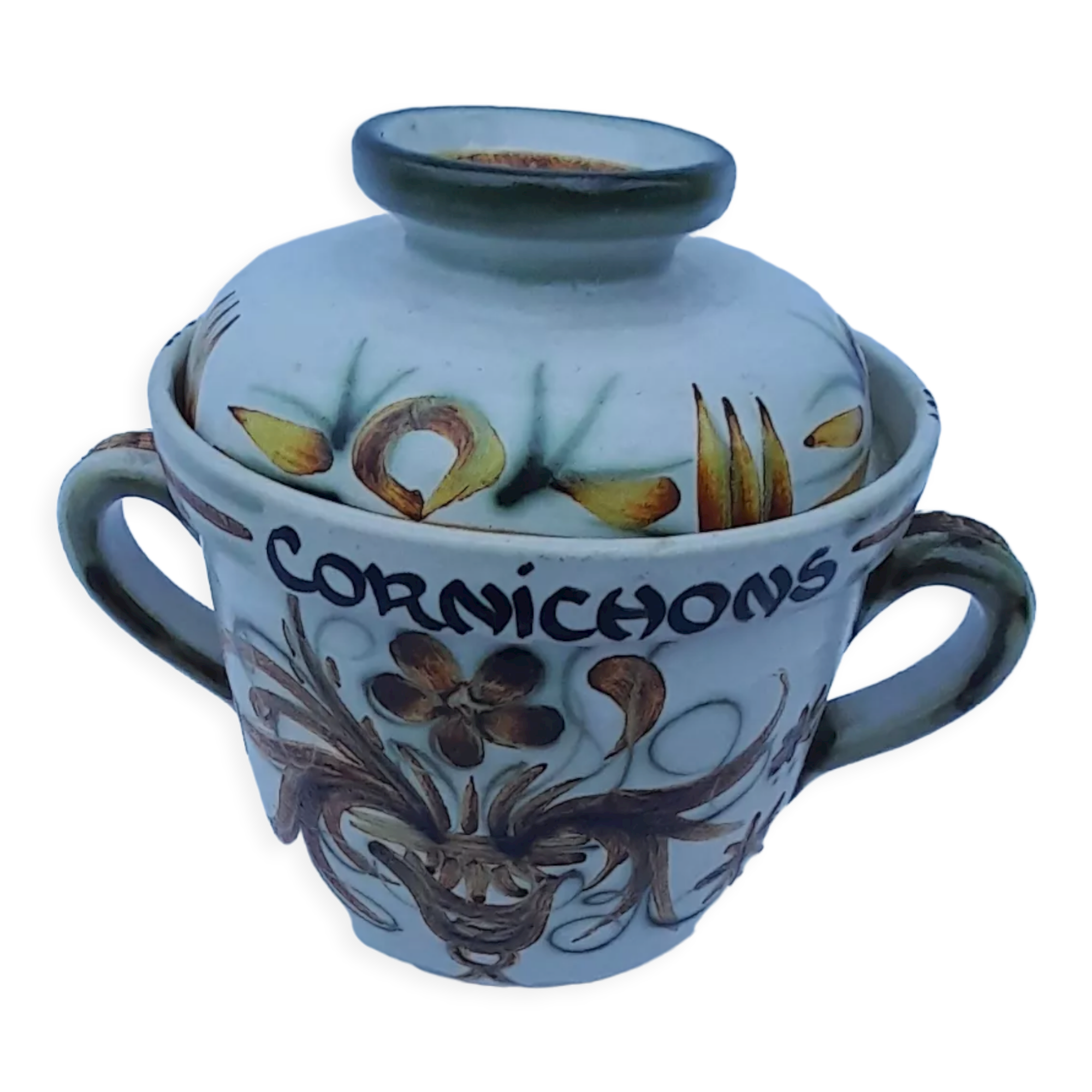 Earthenware pickle pot from Keraluc Quimper